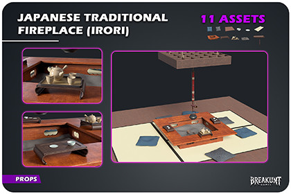 Japanese traditional fireplace (Irori) - 11 meshes
