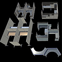 Office Cubicle Set ( Desks / Walls / Cabinets )