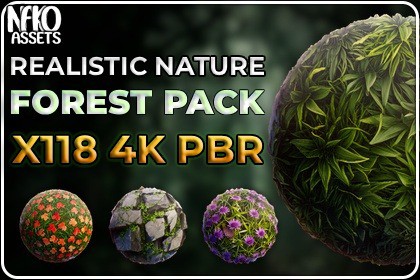 Forest 4K Materials x118 Textures of Realistic Nature | PBR HQ Terrain Pack
