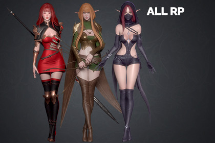 Medieval Fantasy Female Modular Characters Pack