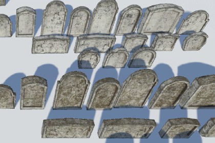 Headstones Gravestones and Tombstones pack 2