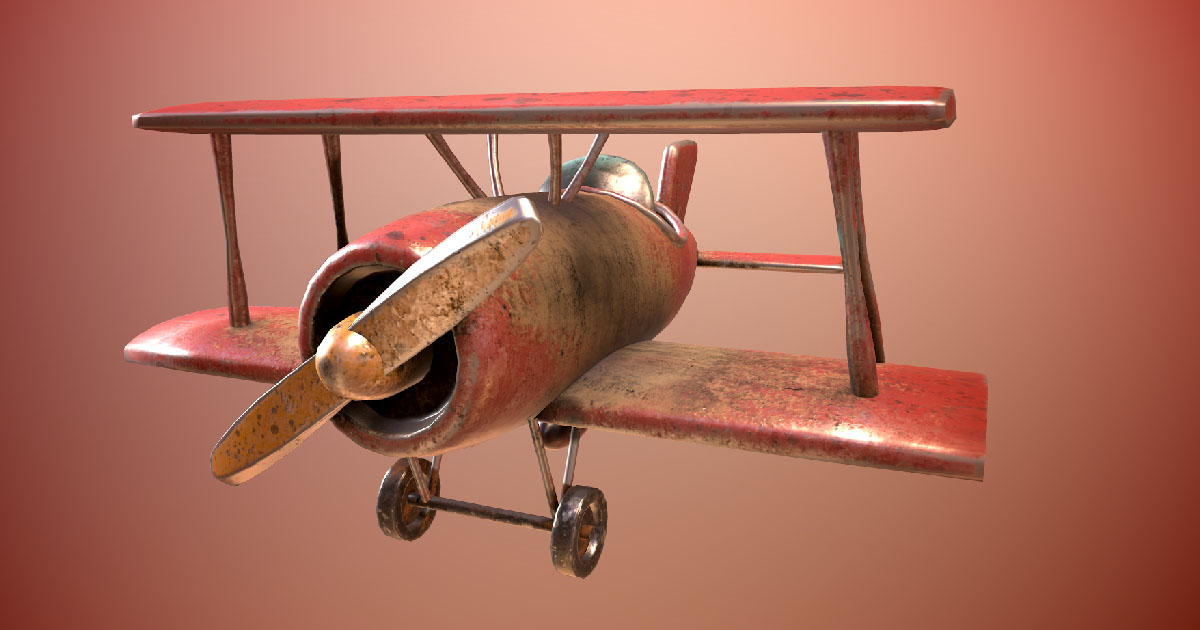 Rusty plane 3D Air Unity Asset Store