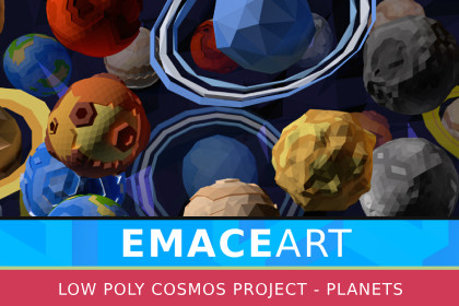CosmoKit: Low Poly Planet Pack - Sun, Moon & 9 Stylized Worlds
