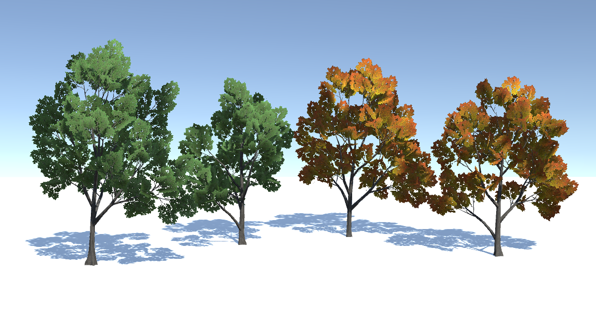 Summer and Autumn LoD Trees | 3D Landscapes | Unity Asset Store