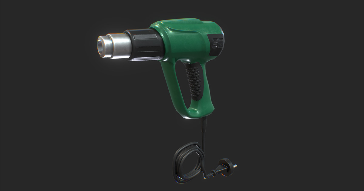 Gun Heat Simulation Heat Gun – Game-Ready 3D Model | 3D Props | Unity Asset Store