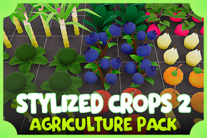 Stylized Farm Crops 2 - Ultimate Low Poly Crops Pack