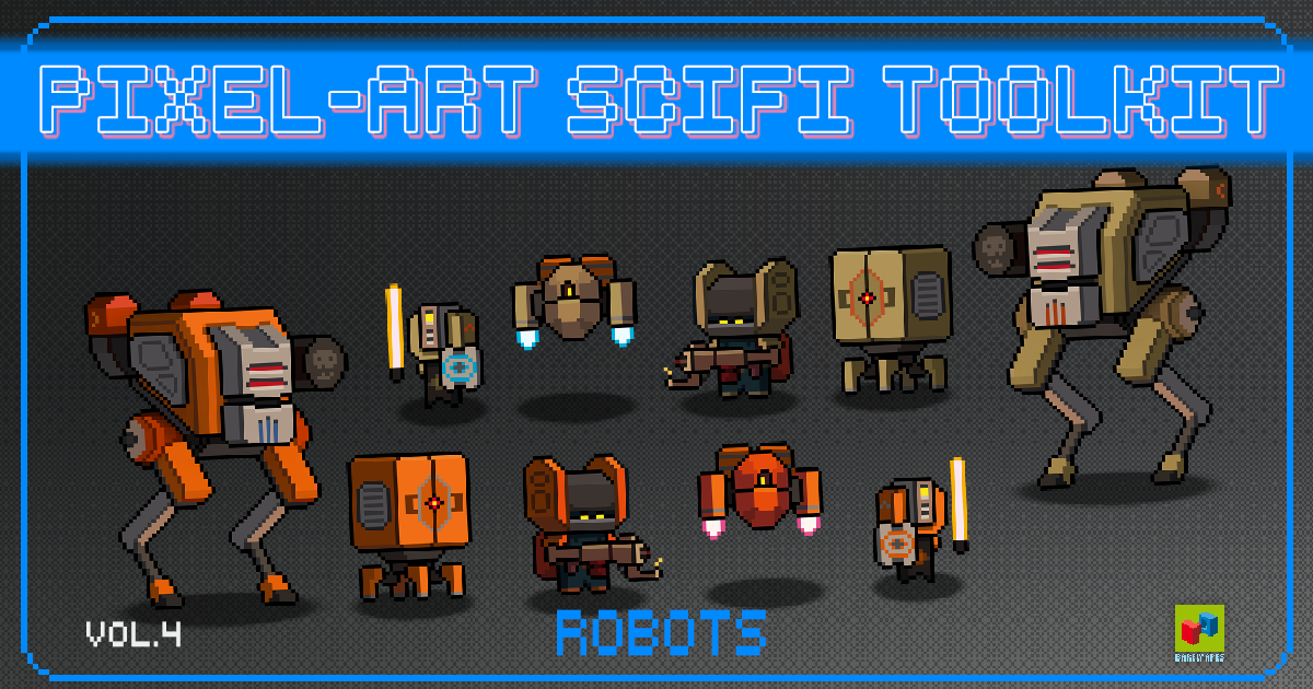 SciFi Robots Toolkit Vol.4 | 2D Characters | Unity Asset Store