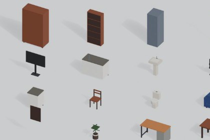 Low Poly Furniture Pack 3D