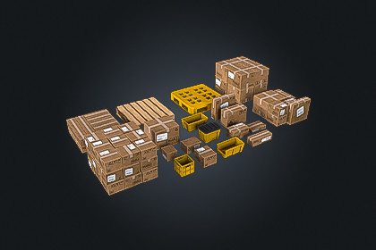 Warehouse Crates Pack V1 - Storage | Game Ready PBR | Built-In & URP Compatible