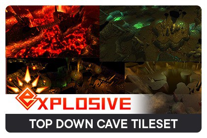 Top-Down Cave Tileset