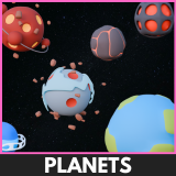 Planets - Stylized Low Poly Asset Pack by Ake