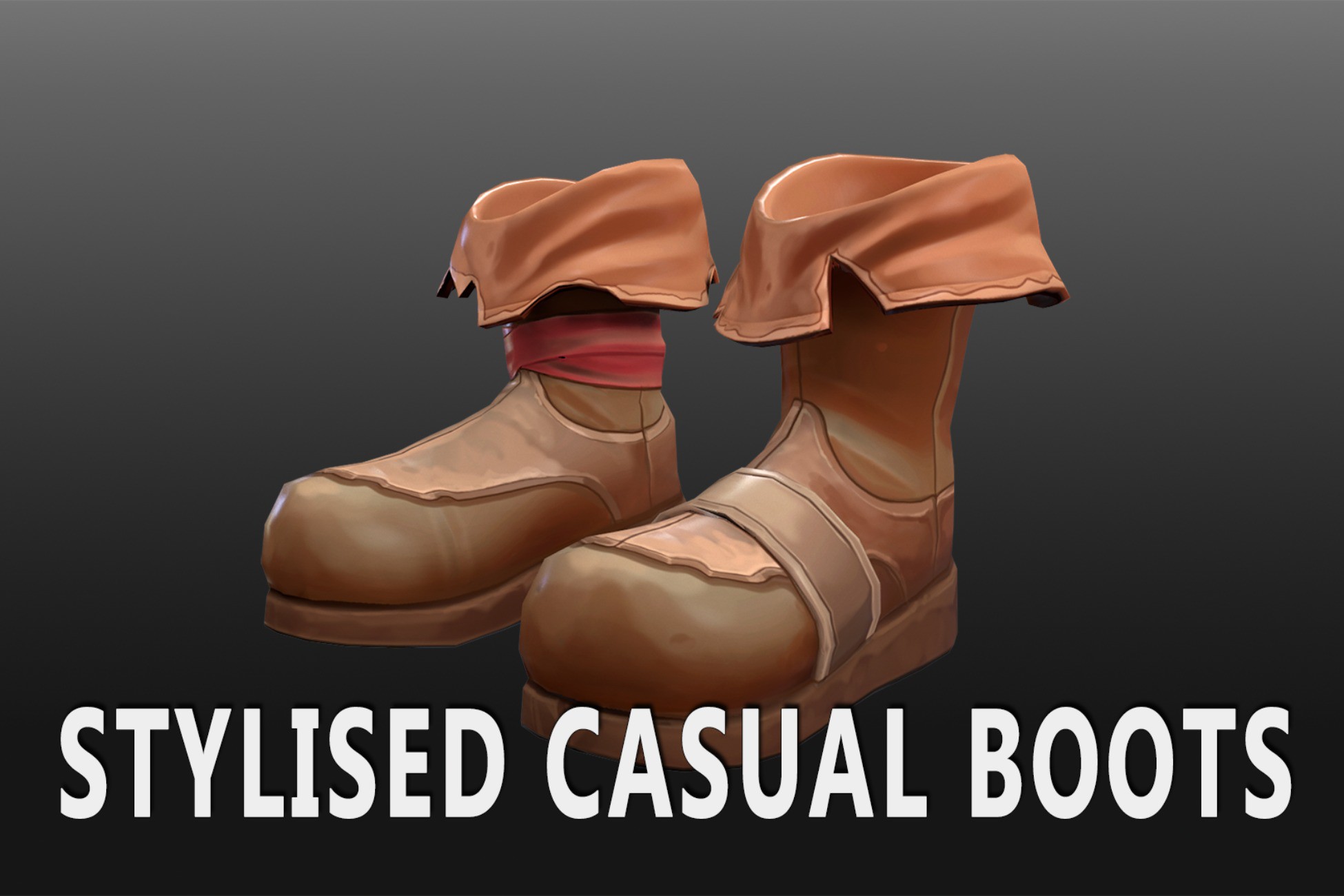 Stylised Casual Boots l Game Ready l Handpainted | 3D Clothing | Unity ...
