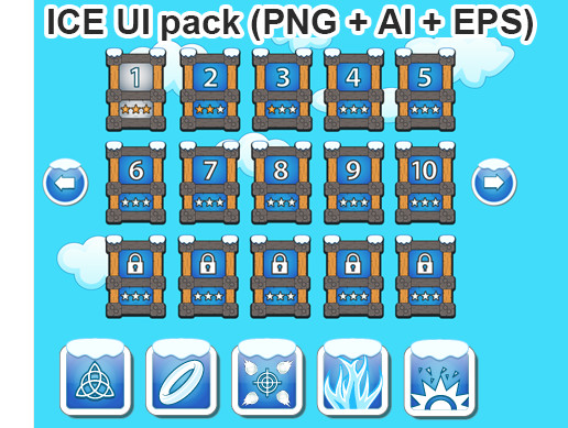 ICE UI Pack | 2D アイコン | Unity Asset Store