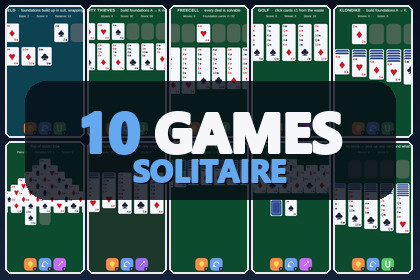 Mini Game Templates Solitaire - 10 Solitaire Starters for Unity