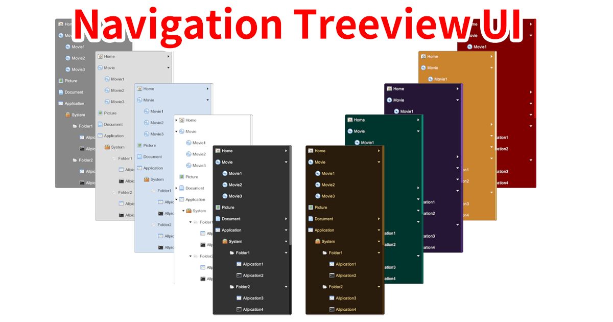 Navigation Treeview UI By maything | 2D GUI | Unity Asset Store