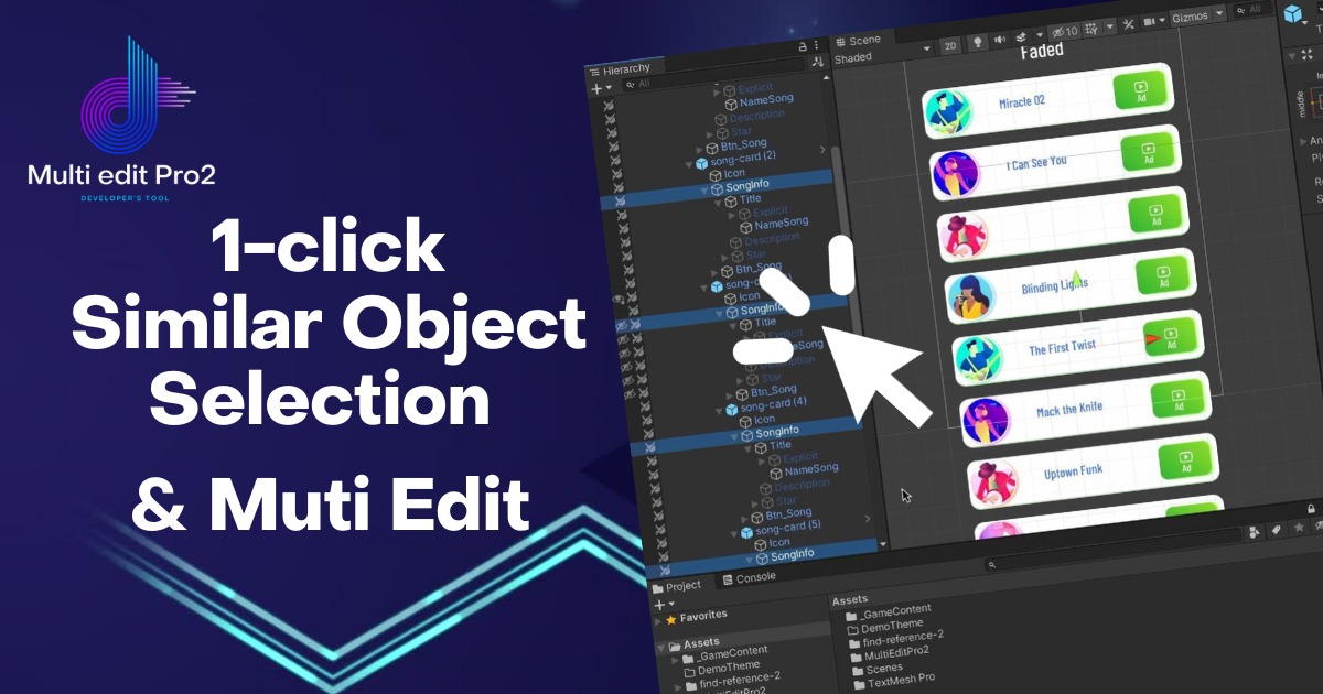Multi Edit Pro 2 | Utilities Tools | Unity Asset Store