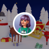 Low Poly Christmas Set