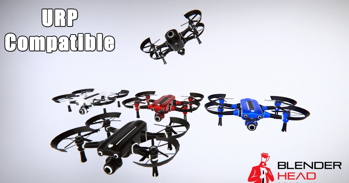 Surveillance Drone UAV 3D Asset Pack URP/HDRP/Built-In Supported - BHS ...