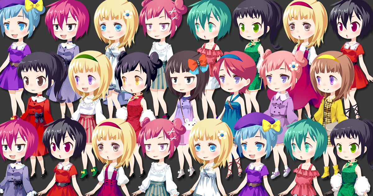 Girl Unity Customize Girl_ Type 1_N2 | 2D Characters | Unity Asset Store