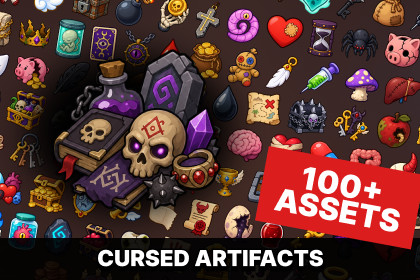 Cursed Horror Voodoo Dark Magic Collectibles Icons Pack