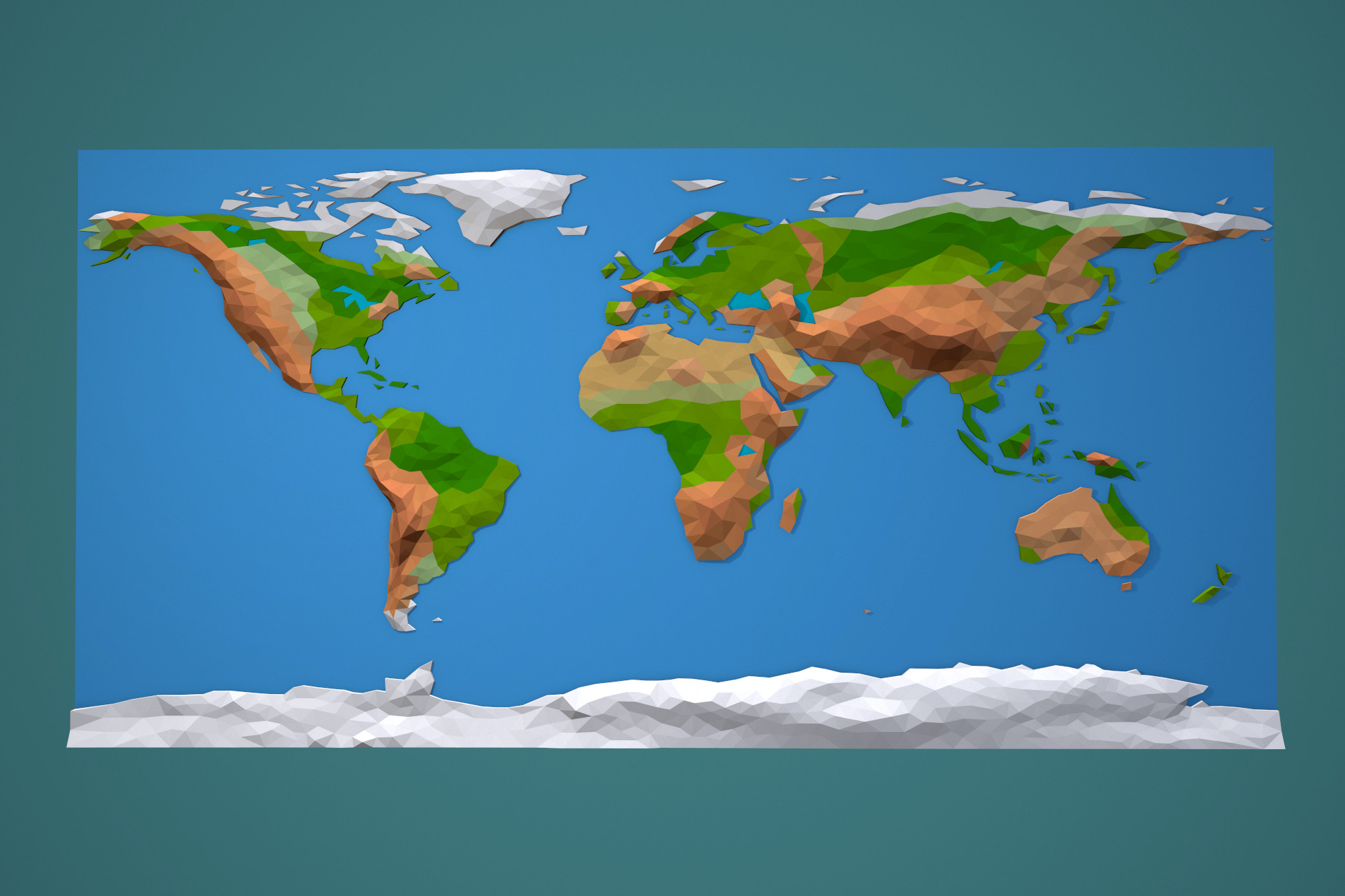 Low Poly World Map | 3D Landscapes | Unity Asset Store