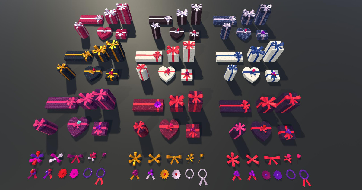 Gift Texture Unity Gift Boxes 3D (PACK-1) for X'mas | 3D Props | Unity Asset Store