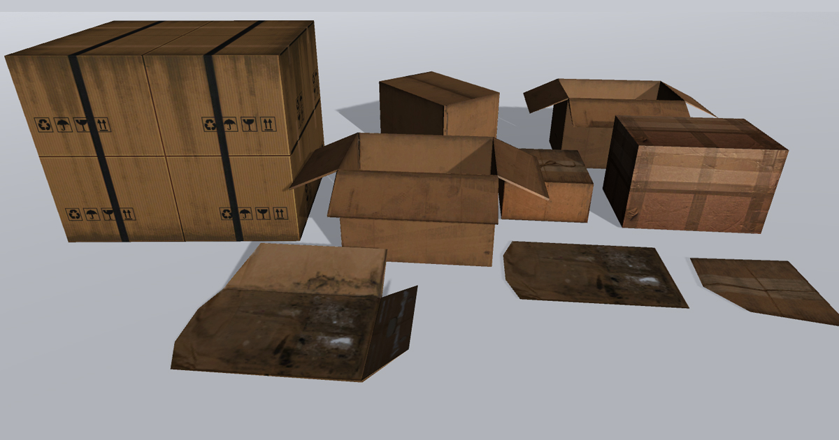 Cardboard Box Pack | 3D | Unity Asset Store
