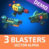 FREE: Sci-Fi Low Poly Energy Blasters Sector Alpha | Cosmic Retro
