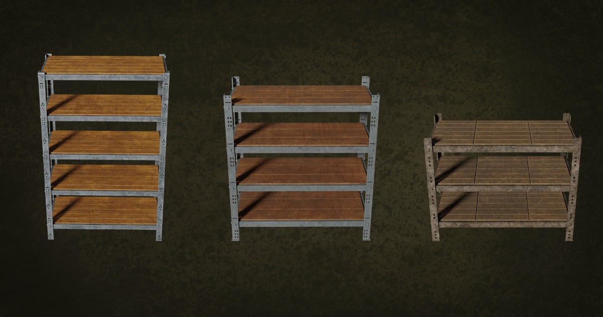 Rack Metals Series ContainerKeepItems G4 N10-12 | 3D Industrial | Unity ...