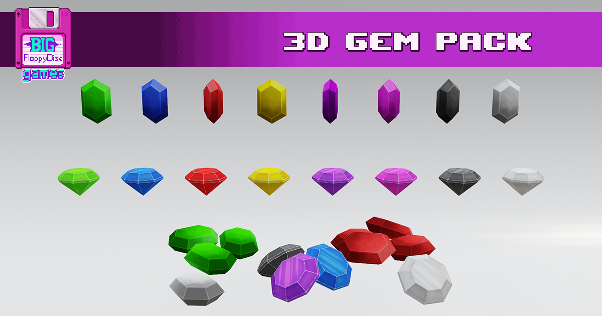 Gem Unity Texture 3D Gem Pack | 3D Props | Unity Asset Store