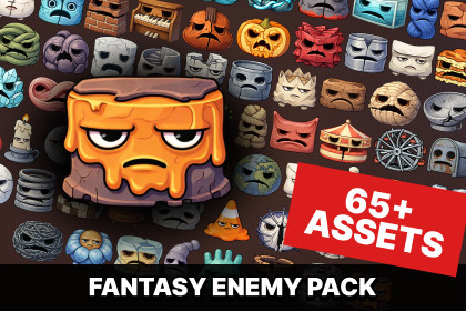 Elemental Hero Golem Enemies Battle Characters Pack for RPG Strategy Casual Game