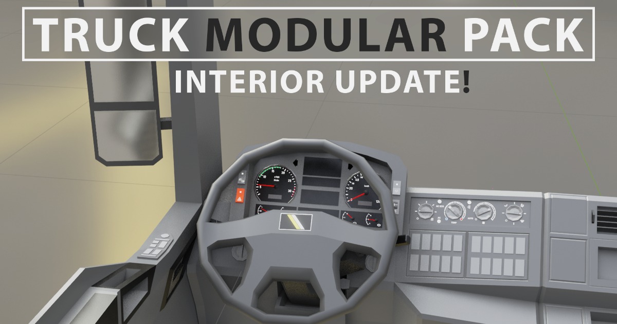Modular Low Poly Truck Pack 0.3 | 3D Land | Unity Asset Store