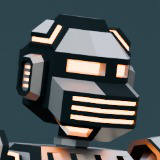 Sci-Fi Robot X-26.2 low-poly stylized