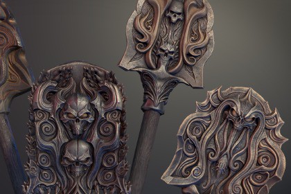 5 Dark Fantasy Shovels / Spades