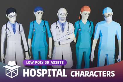 Low Poly Hospital Characters