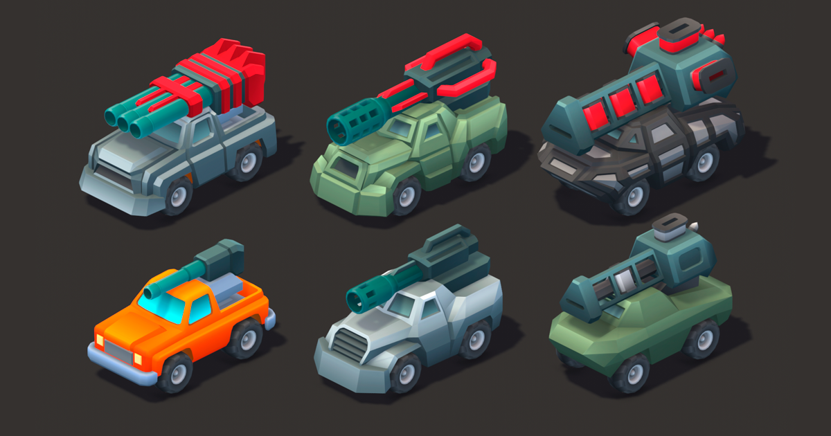 Unity Asset Vehicles Сars with guns - Modular Armored Vehicles | 3D Vehicles | Unity Asset Store