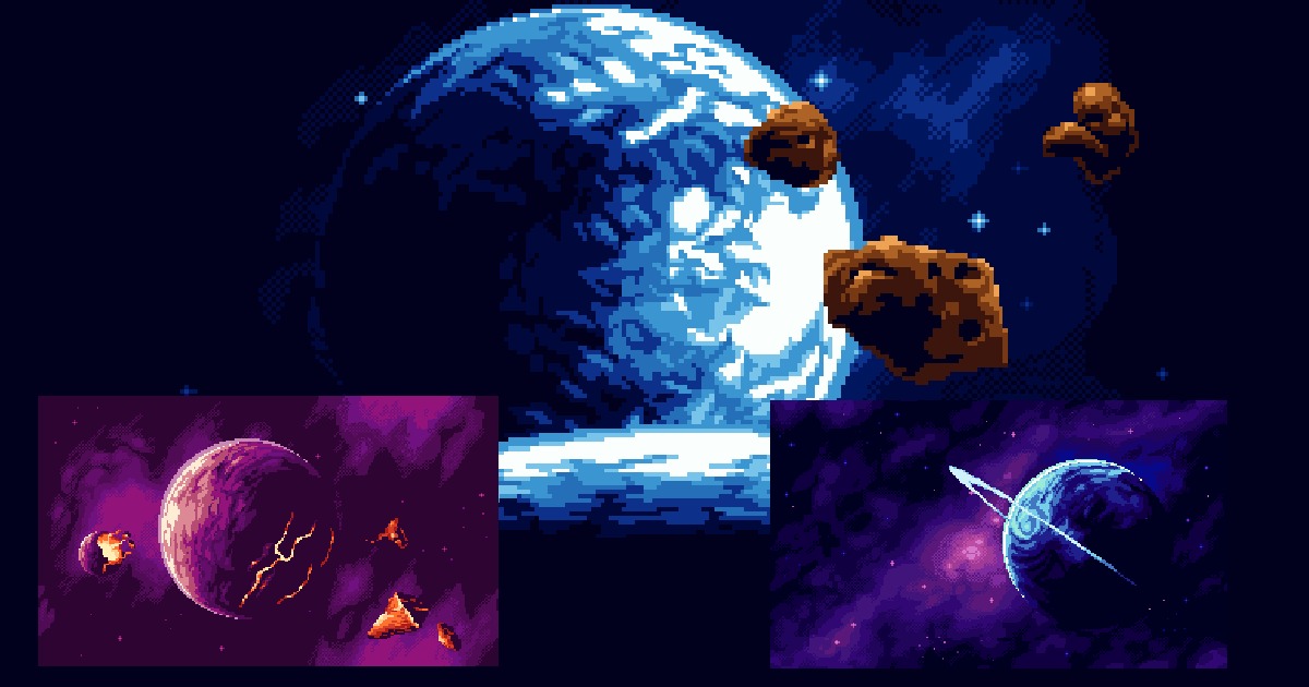 Warped Space Backgrounds pack 3 | 2D Environments | Unity Asset Store