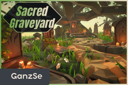 GanzSe Sacred Graveyard - Stylized Low Poly Environment