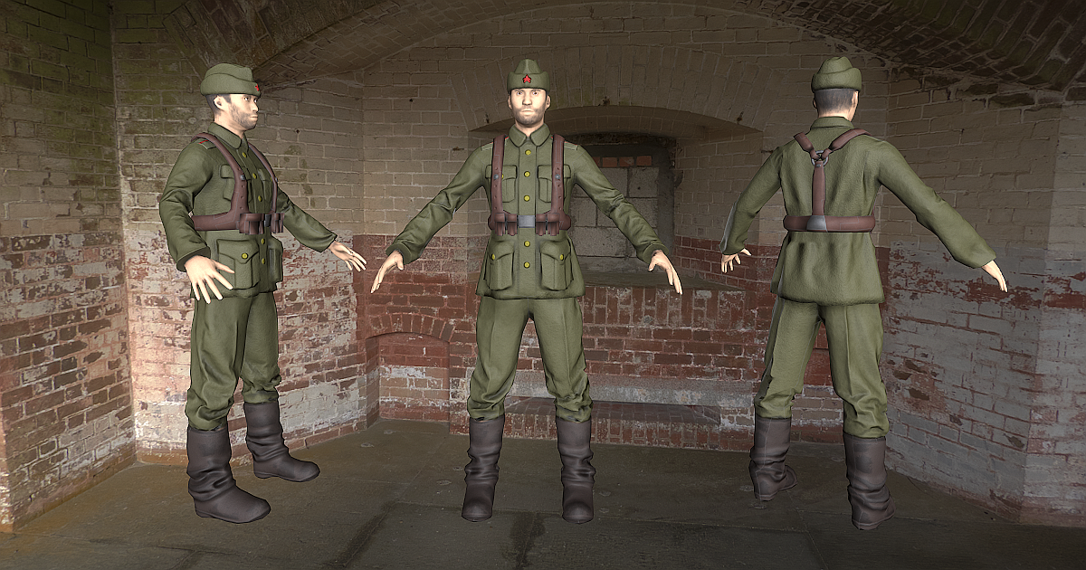 Russian soldier WWII - WarArm | Characters | Unity Asset Store