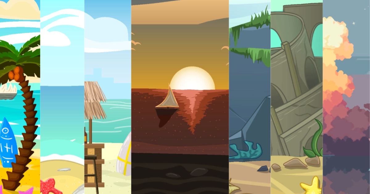 2D-Ocean theme Parallax Background | 2D Environments | Unity Asset Store