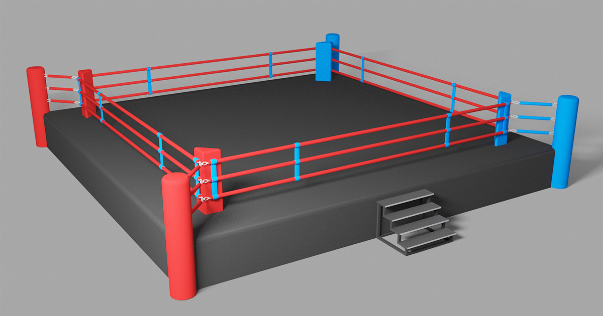 Boxing Ring Low Poly | 3D Interior | Unity Asset Store