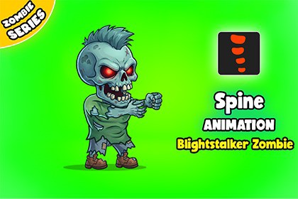Blightstalker Zombie - 2D Animated Character (Spine)