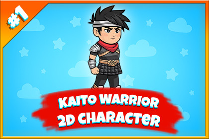 Kaito Warrior 2D Animated Character