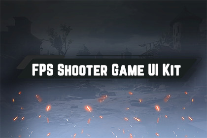 FPS Shooter Game UI Kit Complete Military HUD, Main Menu, Store, Mobile GUI
