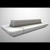 Futuristic Middle Bench – Sci-Fi Seating Furniture