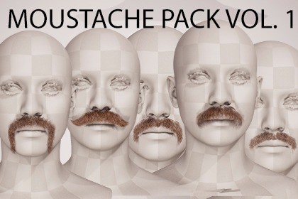 Moustache Pack Vol. 1 Real-Time Facial Hair Styles