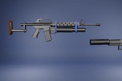 Apocaliptic low poly weapon