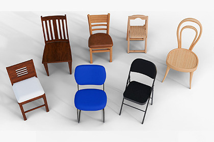 7 Chair Pack | Wooden, Modern & Folding Chairs Pack 1