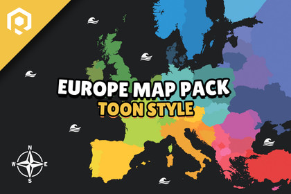 Toon Style Europe Map Pack