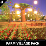 POLY 3D Farm Village Hometown by Ducogen Art